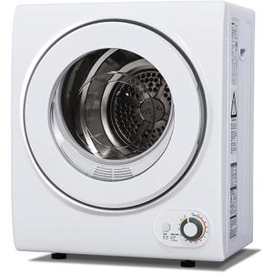 Euhomy Portable Clothes Dryer for Laundry, 1.5 Cu. Ft. Small Portable Dryers for Clothes, 120V Electric Dryer with Stainless Steel Drum, 850W Dryer Machine for Apartments, White