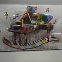 DuoBaorom Music Wall Art Musical Notes Studio Dcor Vintage Piano Painting 24x36inch