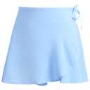 Qiyunfly Girls Blue Dance Skirt Breezy Chiffon Ballet Skirt
