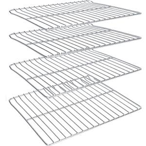 Hisencn Stainless Steels Cooking Grate for Masterbuilt Electric Smoker 30 Inch, 4 Pack 14.6" x 12.2" Grill Grate for Masterbuilt MB20071117 Smoker Grates Replacement Parts