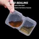 20sets Double Compartment Condiment Containers with Lids, snack box containers, Portion Cups Plastic perfect for to-go Sauce, Sampling, Dressing, Travel Snack