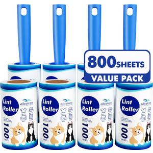 Lint Rollers for Pet Hair Extra Sticky, 800 Sheets Mega Value Set Lint Rollers for Pet Hair Removal, Dog and Cat Lint Remover for Clothes, Furniture, Carpet