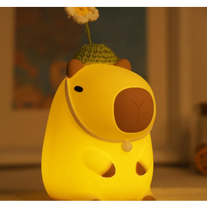 Attivolife Capybara Night Light for Kids, Cute Animal Soft Silicone LED Lamp with Dimmable and Timer, Portable Rechargeable Bedroom Bedside Table Decor, Birthday Christmas Gifts for Children Baby