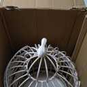 Red Co. 9.5 Dia Round Decorative Rustic Lockable Metal Birdcage Wedding Card Holder, White