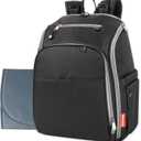 Fisher-Price Fastfinder 3 Piece Set Diaper Bag Backpack for Moms & Dads with Changing Pad and Wipes Pocket