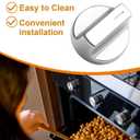 W11517334 Range Knob for Whirlpool Gas Range Stove Oven Knob WEG745H0FS0 WEG515S0FS0, 4-Pack High Heat-Resistant Knob - D Interface Stainless Steel - Easy to Install - Replace W11122869 W10850033