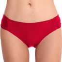 Women's Bathing Suit Bottoms Full Coverage Ruched Bikini Tankini Bottom Swimsuit Brief (XX-Large, Red2)