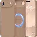 LOVE 3000 Designed for iPhone Air Case, Premium Silicone [Compatible with Magsafe][Soft Anti-Scratch Microfiber Lining] Shockproof Protective Phone Case for Men Women 6.5", Light Brown