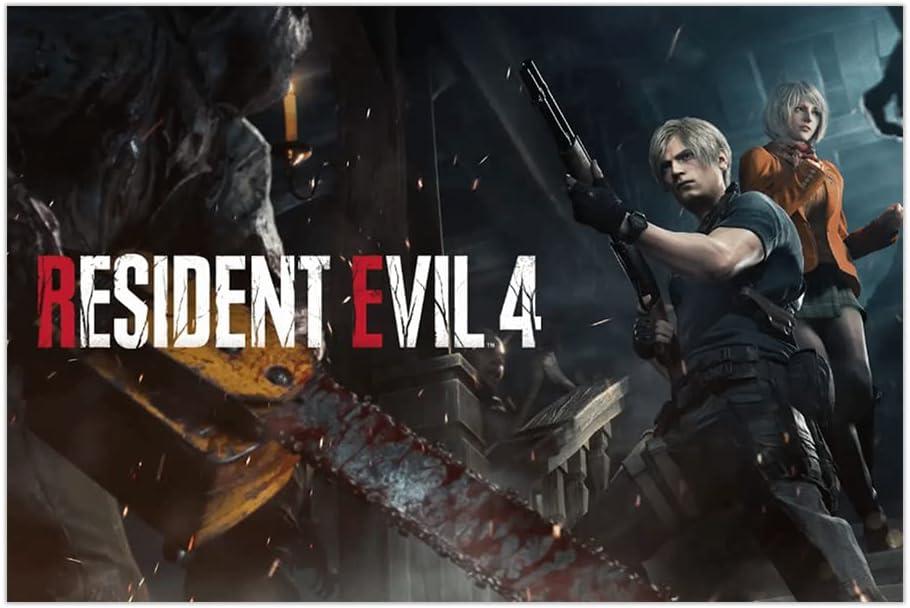KANCAIGOU Resident Game Evil 4 game Canvas Prints Wall Art poster (1,12x18inch Unframed)