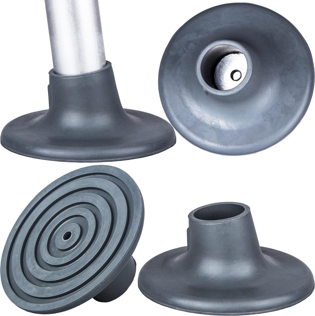 4 Packs Replacement Feet Pads for Shower Chair Bath Seat, 1-1/8" I.D Slope Rubber Feet Caps Universal Fit for Bath Stool, Shower Bench Legs Bathtub Transfer Benches Large Cup Feet