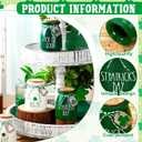 Umigy 6 Set St. Patrick's Day Mini Mason Jars Saint Patrick's Day Tiered Tray Decor Shamrock Small Glass Jars with Lids Wood Tags and String Mason Jars for Centerpieces Kitchen Table Party Supplies