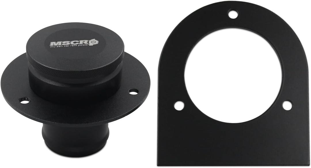 17-2530 Aluminum 2" Fuel Tank Filler Neck Gas Cap with Weld-On Steel Bracket
