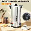 2.6 Gal Commercial Coffee Urn, 70 Cups/10L Stainless Steel Large Coffee Dispenser, 1000W Coffee Maker Urn With Double Wall, For Quick Brewing, Stays Hot for Tea & Beverage at Events & Catering