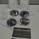 4 Pack Acrylic Qtip Holder Dispenser for Cotton Swabs, Balls, Pads, Floss - Plastic Canister Apothecary Jar Set, Bathroom Essentials Accessories Decor Vanity Makeup Storage Organizer - Clear & Black