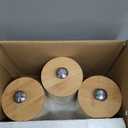 Youeon Small Canister Sets for Kitchen Counter, 25 Oz Coffee Sugar Tea Canister Set, Metal Vintage Kitchen Container 3 Pack, Food Storage Containers with Bamboo Lid, Farmhouse Decor, Beige