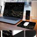 2 x Cute Mouse Pads,Unique Mouse Pad Design,Size 9.33 x 7.76 in,Desk Accesories with Rubber Non-Slip Base,Stitched Mouse Pad for Desk, Computer and Gaming (Black Desert B)