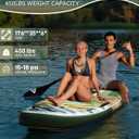11'6"x35" Inflatable Paddle Board, 450lbs Extra Wide Stand Up Sup Board for Adults, Blow Up Paddleboard Kayak Non-Slip Stable Deck Boat for Yoga Fishing Surf