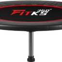 40'' Foldable Fitness Trampoline Indoor & Outdoor Rebounder with Safety Pad, Includes Interactive Fitness Game for Body & Mind, Supports Up to 400lbs
