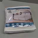 Amazon Basics Lightweight Pleated Wrinkle Resistant Fade Resistant Bed Skirt, Machine Washable, 16-Inch Drop, Full Size, Bright White