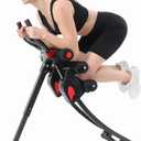 Fitlaya Fitness ab machine, ab workout equipment for home gym, Height Adjustable ab trainer, foldable fitness equipment.