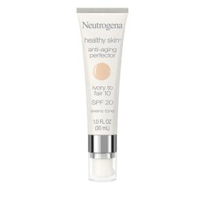 Neutrogena Healthy Skin Anti-Aging Perfector Tinted Facial Moisturizer and Retinol Treatment with Broad Spectrum SPF 20 Sunscreen with Titanium Dioxide, 10 Ivory to Fair, 1 fl. oz