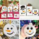 3 x 5inch Christmas Snowmans Face Stencil for Crafts Reusable Small Christmas Snowmans Face Stencils Holiday Templates for Ornament DIY Crafts Wood Canvas (face30)