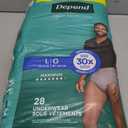 Depend Fresh Protection Adult Diapers, Incontinence Underwear for Men, Disposable, Maximum, Large, Grey, 28 Count