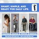 Portable Car Door Assist Handle for Elderly and Disabled with Seatbelt Cutter, Window Breaker, LED Light  Multifunctional Automotive Support Tool.