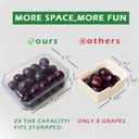 Chilled Serving Tray & Portable Party Platter with Lid, 8 Compartment Food Organizer for Road Trips, Picnics, Beach, Modern Snackle Box Container