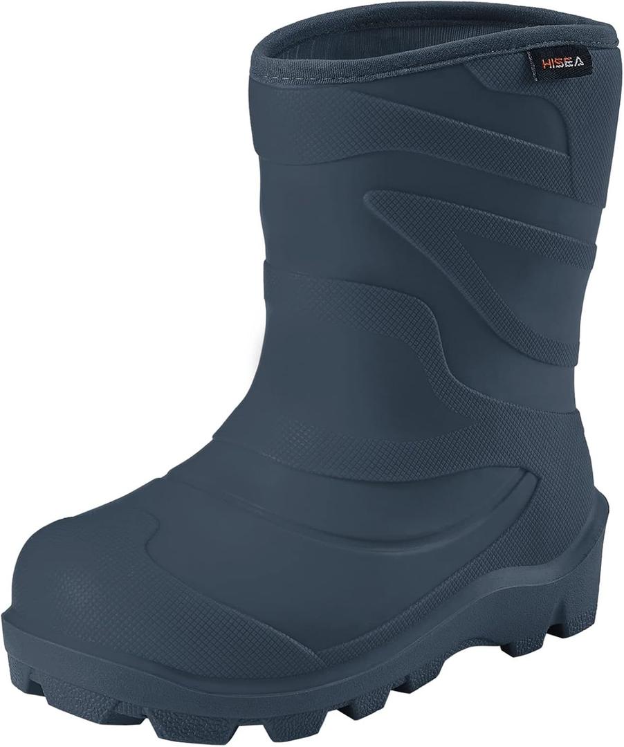 HISEA Toddler Rain Boots for Boys and Girls, Waterproof Seamless Lightweight Rubber Boots - Kids Rain Boots for Water Beach Outdoor Playing, Size: 7 Big Kid
