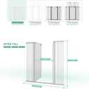 51" Extra Tall Cat Gate 30"-49.27" Wide, Auto Close, Pressure Mounted, for Cats & Small Dogs, Hallway, Stairs, Kitchen, Not Baby Gate,White