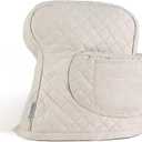 KITCHENAID Fitted Tilt-Head Stand Mixer Cover with Storage Pocket, Quilted 100% Cotton,14.4"x18"x10", Milkshake