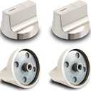 (4Pcs) W11517331 / W11117415 for Whirlpool Gas Stove Knobs Replacements Part W10850027,Compatible for Whirlpool Electric Range Stove Knob Number WEC310S0LS1, WEE515S0LZ1, WEE745H0FS0,YWFE770H0FZ0