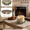 Bubble Glass Candle Holder – 5" Decorative Crystal Candle Dish, Thick Glass Tray for Tealights, Scented Candles, Aroma Stones & Reed Diffusers(Crystal Clear)