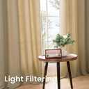 BGment Beige Linen Curtains 63 Inch Length for Bedroom, Privacy Thick Light Filtering Drapes with Grommet for Living Room Farmhouse Non See Through, 2 Panels Set, Each 52 Inch Wide