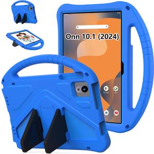 for Onn 10.1 Tablet Case (Gen 4) 2024 (Model: 100135925), EVA Kids Shockproof Cover for Onn Tablet Case 10.1 inch, Blue