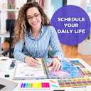 Planner 2026-2027, 18 Month Weekly and Monthly Academic Planner, Jan. 2026 - Jun. 2027, 9" x 11.6" A4 Large Hardcover Calendar Planner with Page Tabs, Separator Page, Inner Pocket, Bookmark, Stickers, Sticky Note Set