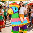 Piata Inflatable Costume Adults Cinco De Mayo Donkey Pinata Outfits Mexican Fiesta Party Ride on Inflatables Blow up for Taco Luau Event