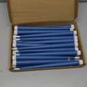 Macarrie 24 Packs Flameless Taper Candles Battery Operated Fake 11 Inch Long Candlelight LED Flameless Candlesticks Flickering Tapered for Spring Summer Wedding(Blue)