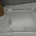 Acrylic Serving Tray with Handle Needlepoint Clear Decorative Tray Countertop Organizer for Home Bathroom Office (9"x 9")