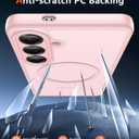 FNTCASE for Samsung Galaxy S26 Case: Magnetic Matte Phone Cases with Screen Protector Drop Proof Compatible with Magsafe Slim Rugged Shockproof Protective Translucent Cell Cover (C-Frosted Pink)