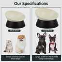 Bulldog Bowl Anti-Slip Dog Cat Dish Detachable Rubber Dog Bowl Pet Sterile Tilted Pet Feeder Slope Base (Black, 2 Cup (Small/Medium Dog)
