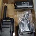 Retevis RB26 Long Range Walkie Talkies, GMRS 2 Way Radios, Rechargeable Two Way Radios, 2000mAh, Durability,Repeater Capable,Security Radio for Security Church Construction School Warehouse(5 Pack)