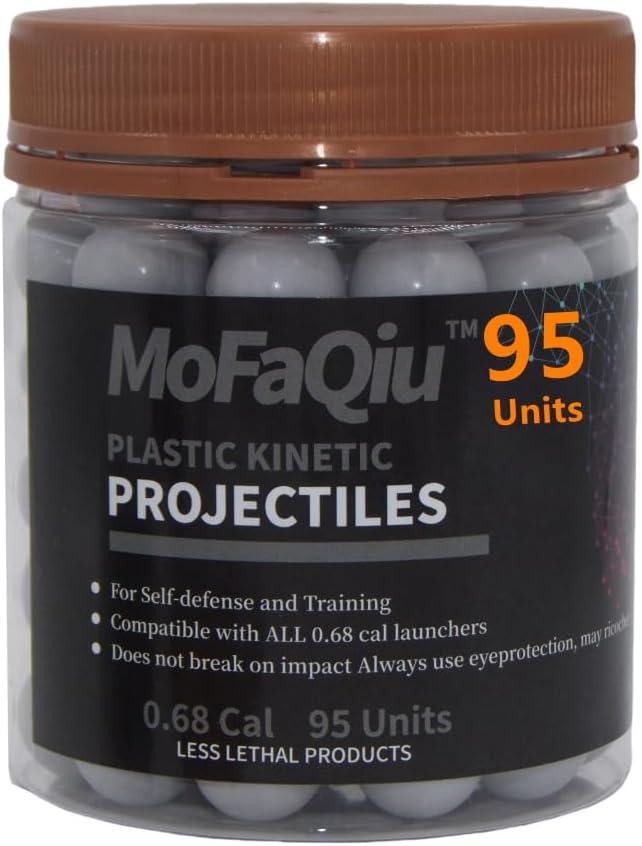 68 Cal Kinetic Projectiles, no Parting Line Burr, Mirror Polishing,for Training,Paintball Pepper Practice BallCan be Reused Kinetic Ball Compatible All .68 Cal Pepper Ball Launchers