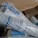 Clawsoff 500 Pack 16 oz Disposable Paper Coffee Cups with Lids(Navy) (EXP 05/05/29)