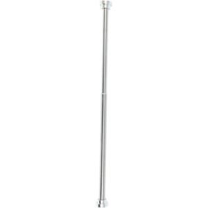 PRETYZOOM 1Pc Stainless Steel Tension Rod Punch Clothes Pole for Bathroom Shower Curtain and Wardrobe Use Design with Slip Pads