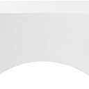 Spandex Table Cover for 4FT or 6ft or 8ft Table Universal Fitted Stretch Tablecloth for Party, Banquet, Wedding and Events-White