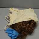 PROMOTED TO BIG SISTER Boys Jesus Saint Religious Biblical Robe Halloween Costume Wig Moustache Scarf Shawl Waist Rope Set (9-10 Years, Blue)