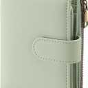 GAEKEAO Small Wallet Women Vegan Leather RFID Blocking Bifold Ladies Compact Card Holder with Zipper Pocket & ID Window