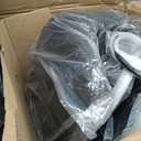 Sweetcrispy Bar Stools Set of 2, Modern Swivel Bar Chairs, Adjustable Fabric Upholstered Barstools Counter Height with Backrest for Bar, Kitchen Island, Dining Room, Black